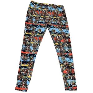 💥 LuLaRoe Abstract Floral Tall & Curvey Leggings L